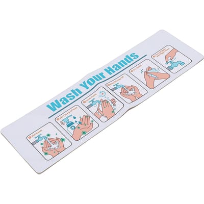 Handenwassen Instructiebord Poster Waterdicht Zelfklevend Handenwassen   voor School Restaurant