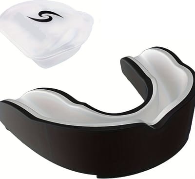 Nivard Gebitsbeschermer Volwassen & Kinderen - Mouthguard - Bitje Kickboksen - Vechtsport - Boksen - Zwart & Wit - Klein