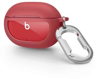Transparante hoes voor Beats Studio Buds - Schokbestendige TPU Beschermende Draagbare Case met Karabijnhaak Clip