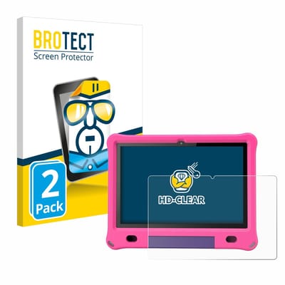 BROTECT - Screenprotector voor Pritom B10 Kids 10.1" - Folie Beschermfolie transparant 2 Stuks