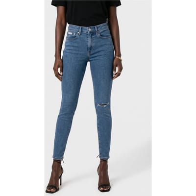 Calvin Klein Eu Mid Rise Skinny Blue Jay Taglia: W27 Short | Pantaloni skinny Outlet | Donna | Blu