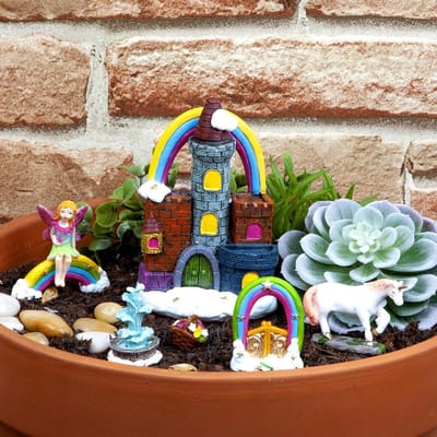 Fairy Garden Accessoires - Miniatuur Decoratie Set - Tuin Aankleden - Vorstbestendig Hars - 6 Delige Set - Multicolor