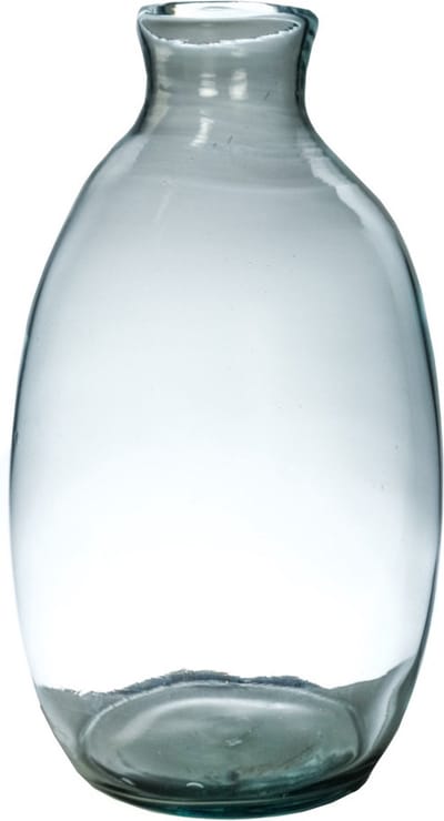 Hakbijl Glass Bloemenvaas Cheryl - transparant - eco glas - 18 x 30 cm - flesvaas