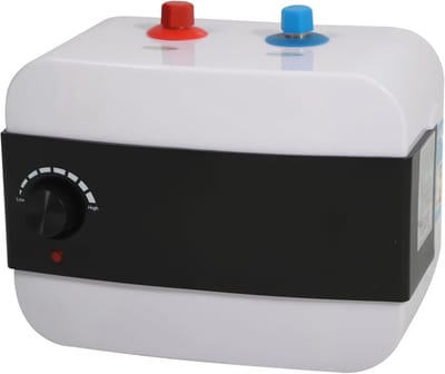 Doorstroomboiler - Warmwaterboiler - Snel Warm Water - Compact Wandmontage - 6 Liter Inhoud - Wit Zwart