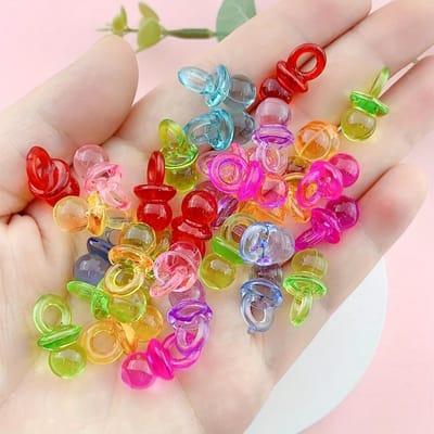 30 stuks Transparante Kleurrijke Tepelvormige Bedeltjes Hangers Voor Sieraden Maken Diy Handgemaakte Ketting Armband Sleutelhanger Oorbellen red