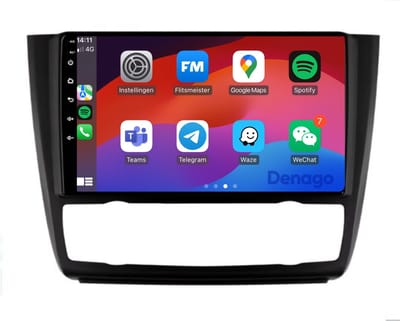CarPlay autoradio geschikt voor BMW 1 Serie E87 E81 E82 E88 | 2004 t/m 2012 | Android 13 | 9 inch | Draadloos Apple CarPlay & Android Auto | 2GB + 32GB | QuadCore processor | Denago DNG-A273 | 2025 model | 2004 2005 2006 2007 2008 2009 2010 2011 2012