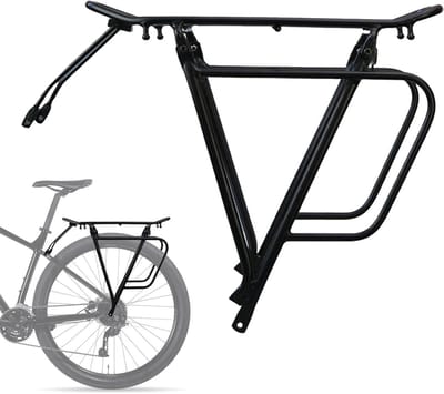 Fietsendrager - Bagagedrager - Fietsen - Robuuste aluminiumlegering - 150 kg draagvermogen - Zwart