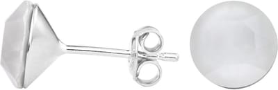 ARLIZI 1514 Oorbellen pastel grijs Swarovski kristal - sterling zilver - 8 mm