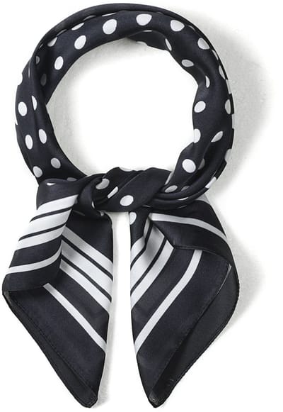 Klassieke Sjaal met Stippenprint - Trendy Lichtgewicht Omslagdoek - Modieus Polkadot Accessoire - 70 x 70