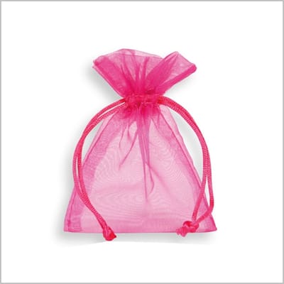Organza zakjes - Buideltjes - Pink - Magenta - 9 x 12 cm - 50 stuks