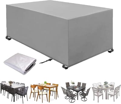 Tuinmeubel Hoezen - Terrasmeubel Bescherming - Meubels Beschermen - Waterdicht 420D Oxford - 290x220x75cm - Zilver