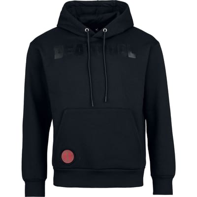 Deadpool - Disney Trui met capuchon - Heat Logo - Black On Black - S tot XXL - voor Mannen - zwart