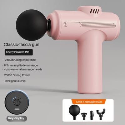 Mini USB Elektrisch Massagepistool 8 Koppen Diepe Weefselspierontspanning voor Lichaam Rug Arm Been Sport Fitness Type C Charge