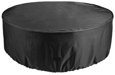 Oneay 128 * 71 cm Ronde tafelhoes voor terras, waterdichte hoes voor tuinmeubelen, hoes voor buitentafel en -stoelen, zwart