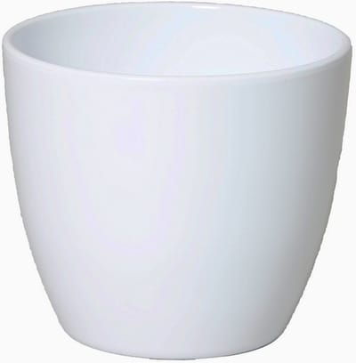 Floran Bloempot/plantenpot Boule - wit - keramiek - 10 x 12 cm