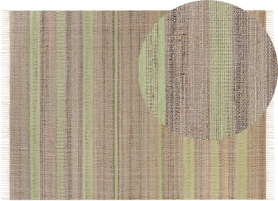 TALPUR - Vloerkleed - Beige/Lichtgroen - 160 x 230 cm - Jute