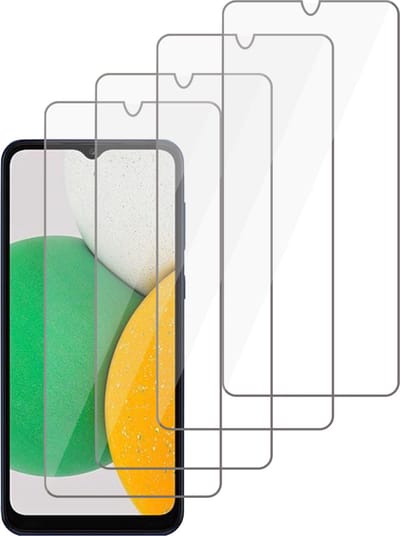 Screenprotector geschikt voor Samsung Galaxy A03 Core - Gehard Glas Beschermglas Tempered Glass Screen Protector - 4 Stuks