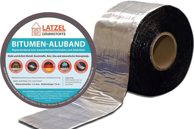 Reparatietape Bitumen - Afdichtingstape Waterdicht - Dakgoot Repareren - Elastisch Verouderingsbestendig - 10 Meter 150mm - Aluminium