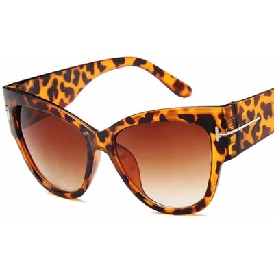 Mode zonnebril dames Cat Eye oversized zonnebril Vrouwelijke zonnebril met gradiëntlens