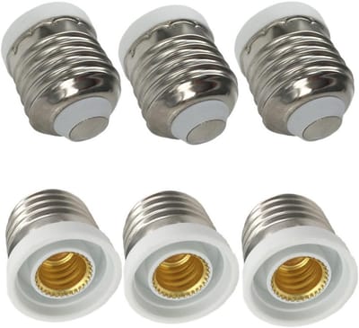E27 naar E12 Lampvoet Adapter Set van 6 voor LED Lampen, Verlichting en Huishoudelijk Gebruik