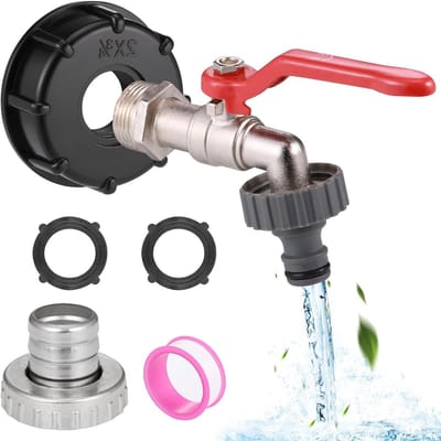 Allecta - IBC tankfittingen, lekvrije adapter voor wateropslagtank, ventielset, tuinslangverbinder
