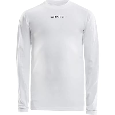 Craft Pro Control Compression Shirt Lange Mouw Kinderen - Wit | Maat: 158/164
