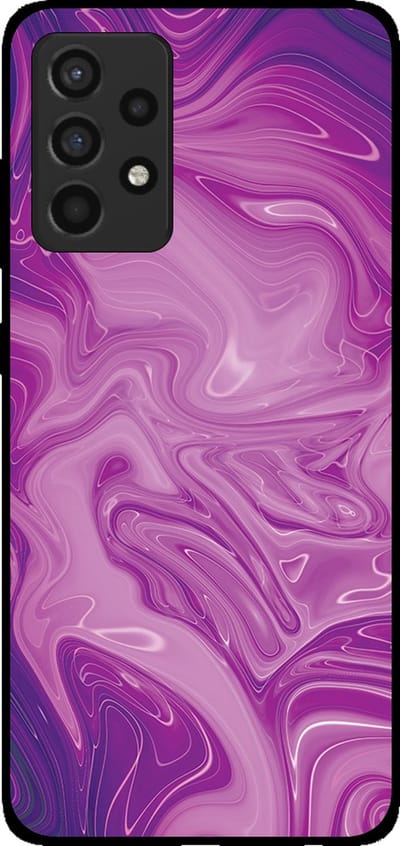 Smartphonica Telefoonhoesje voor Samsung Galaxy A52 met marmer opdruk - TPU backcover case marble design - Paars geschikt voor Samsung Galaxy A52
