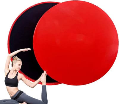 Core Sliders - Glijplaten Fitness - Core Training - Dubbelzijdig Gebruik - Diameter 17cm - Rood