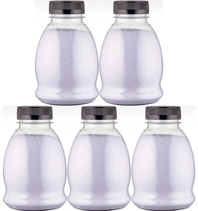 Scrubzout Lavendel - 375 gram - Fles met zwarte dop - set van 5 stuks - Hydraterende Lichaamsscrub