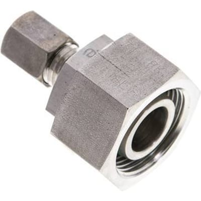 6L & 18L RVS Rechte Knelfitting Draaidoorvoer 315bar FKM O-ring en Afdichtconus ISO 8434-1