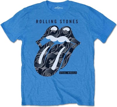 The Rolling Stones - Steel Wheels Heren T-shirt - M - Blauw