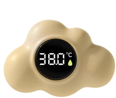 Waterthermometer – badtemperatuursensor, LED-displaymonitor, waterdichte badmeter met drijvend wolkontwerp – douche- en zwembadaccessoires, thuis, badkamer, spa-verzorging.
