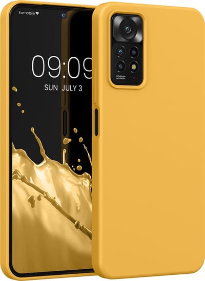 kwmobile telefoonhoesje geschikt voor Xiaomi Redmi Note 11 Pro / Note 11 Pro (5G) / Note 12 Pro (4G) - Hoesje met siliconen coating - Smartphone case in mango