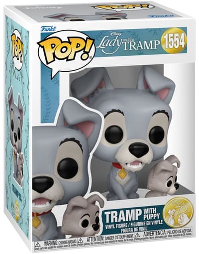 Susi & Strolch Tramp with Puppy vinylfiguur 1554 Unisex Funko Pop! - meerkleurig - Standard