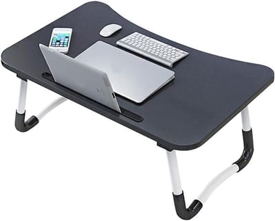 Ontbijtblad Bamboe - Bedtafel Dienblad - Ontbijten in Bed - Opvouwbare Poten - 60x40x28 cm - Natuurlijk Bamboe