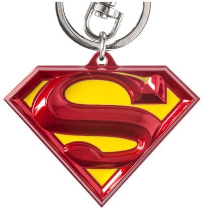 Monogram Int. DC Pewter-Keychain Superman Logo coloured Keyrings