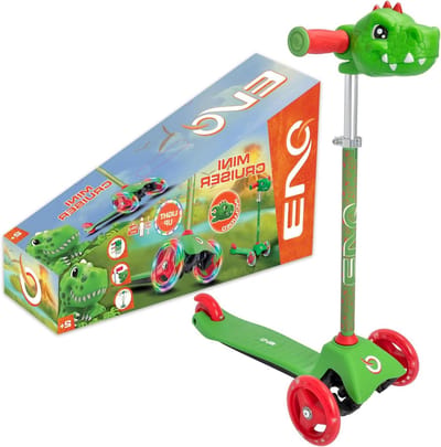 Kinder Driewieler Scooter - Loopfiets Mini Cruiser - Buiten Spelen - Verstelbaar Stuur - 62-72 cm - Groen