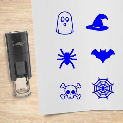 CombiCraft stempelset Halloween blauw met 6 stempels