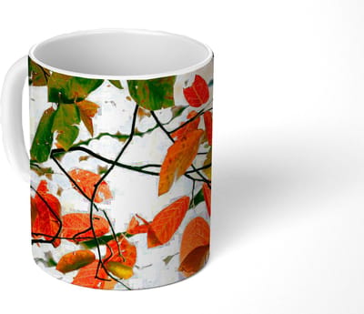 Mok - Koffiemok - Herfst - Bladeren - Landelijk - Seizoenen - Mokken - 350 ML - Beker - Koffiemokken - Theemok