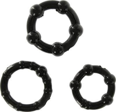 Scala Stay Hard - 3 stuks - Cockring - Zwart
