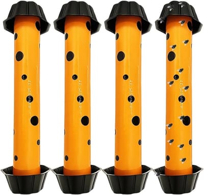 Effectieve Vliegenvangers en Muggenvallen voor Binnen en Buiten - Plakstrip en Fruitvliegafschrikker (4 Stuks)