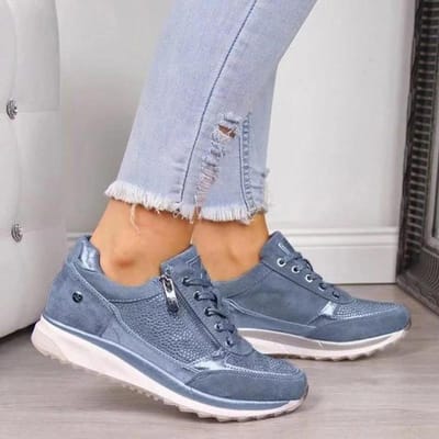 Nieuwe Dames Slijtvaste Wedge Sneakers Lichtgewicht Damesschoenen Dames Gevulkaniseerde Schoenen Ademende Schoenen 43 white