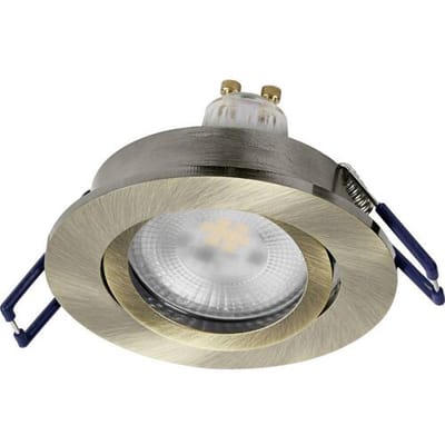 OSRAM Spot Set LED inbouwspot DIM 6W gepatineerd messing 85mm, 500lm 2700K warm wit, CRI≥80, dimbaar aluminium, set van 3