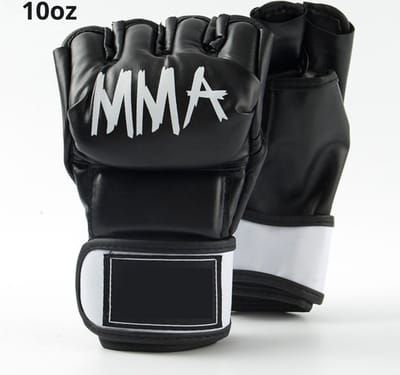 Bovista MMA Handschoenen - Gloves - Sparring Handschoenen - Heren - Dames - Grappling - Bokshandschoenen - Taekwondo - Zwart - 10oz