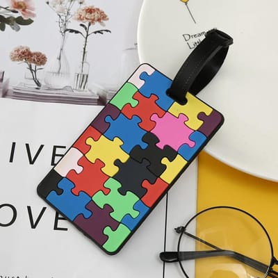 1 STKS Geometrische Siliconen Bagage Tags Mode Reisaccessoires Koffer ID Adres Naam Houder Bagage Tag Label Koffer Tags