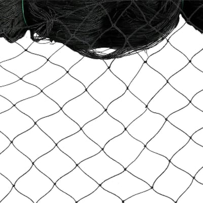 Vogelnet - Volièrenet van 7,5 x 1,5 meter - Kippenhoknet van 5 cm - Nylon vogelnet - Vijvernet - Pluimveenet - Geschikt voor het beschermen van fruitbomen en groenten tegen vogels - Zwart