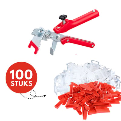 201 Delige Tegel Levelling Kit 1 mm – Nivelleer systeem Voor Perfect Vlakke Tegelvloeren en - Wanden - Inclusief Clips Wiggen & Tang