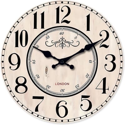 Style Français Rétro Haute Qualité Londres Haute Qualité Arabe Haute Qualité Chiffre Haute Qualité Motif Haute Qualité Bois Haute Qualité (as the picture,12 Inches)