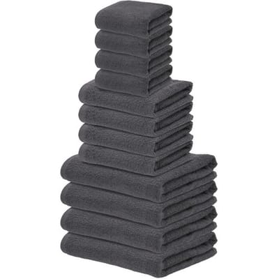 LIVARNO Handdoeken set, 12-delig (Grijs)