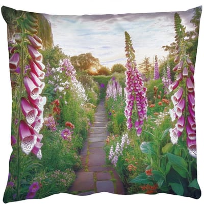Sierkussens - Kussentjes Woonkamer - 50x50 cm - Vingerhoedskruid - Bloemen - Tuin